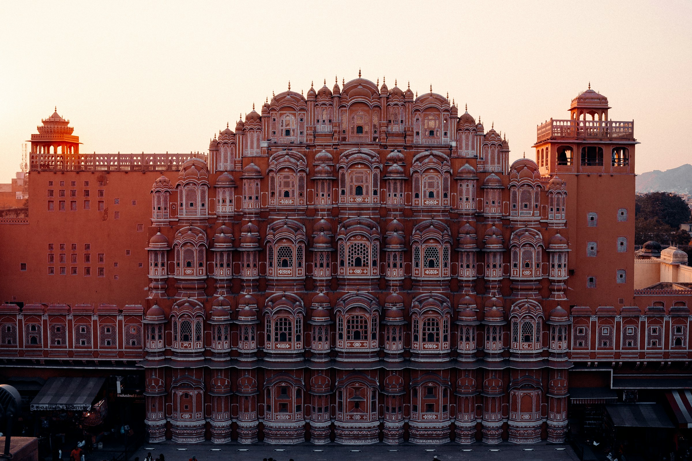 Jaipur's Hawa Mahal and its intricate sandstone facade